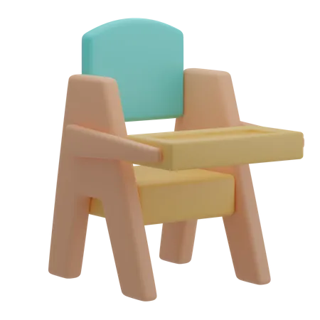 Cadeira de bebê  3D Illustration