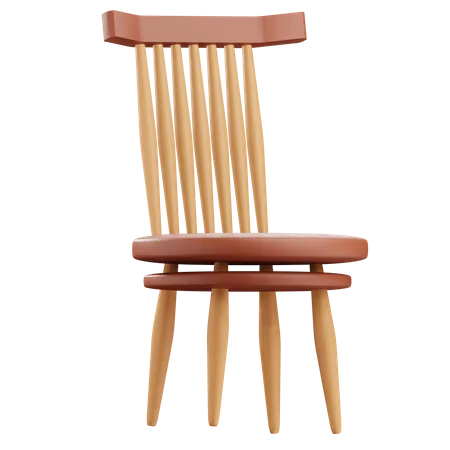 Cadeira de madeira  3D Icon