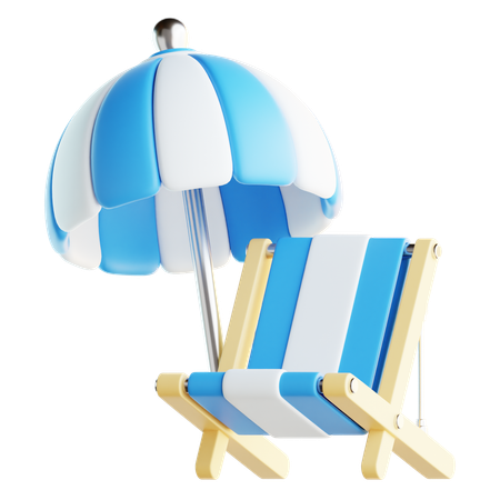 Cadeira de praia  3D Icon