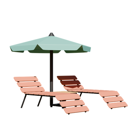Cadeira de praia  3D Icon