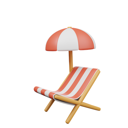 Cadeira de praia  3D Icon