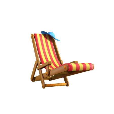 Cadeira de praia  3D Icon