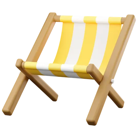 Cadeira de praia listrada  3D Icon