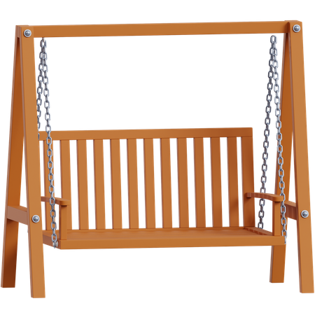 Cadeira de rede com suporte de madeira  3D Icon
