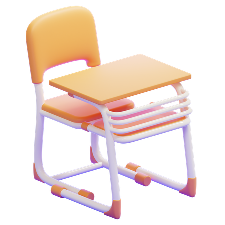 Cadeira de sala de aula  3D Icon
