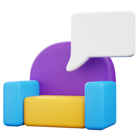Cadeira de terapia  3D Icon