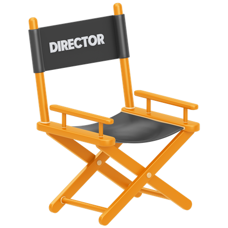 Cadeira de diretor  3D Illustration