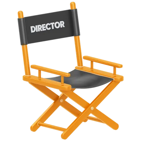 Cadeira de diretor  3D Illustration