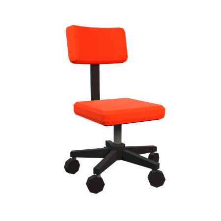 Cadeira em movimento  3D Illustration