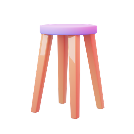 Cadeira redonda  3D Icon