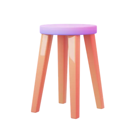 Cadeira redonda  3D Icon