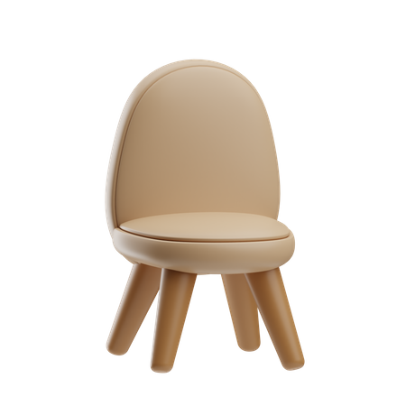 Cadeira sem braços  3D Icon