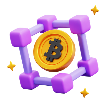 Cadena de bloques  3D Icon