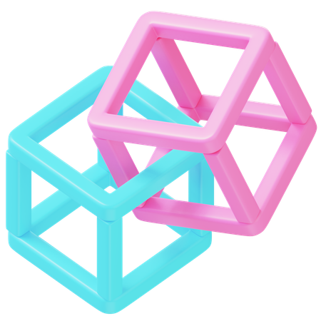 Cadena de bloques  3D Icon