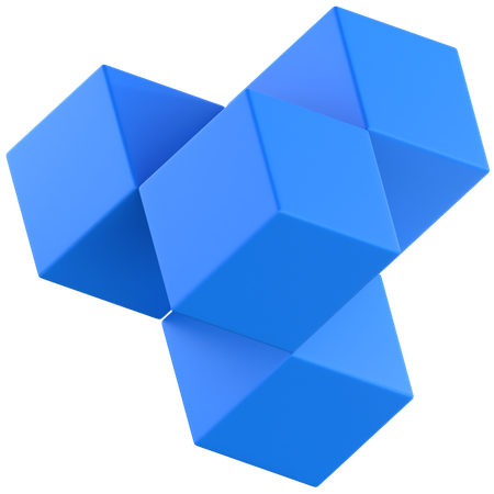 Cadena de bloques  3D Icon