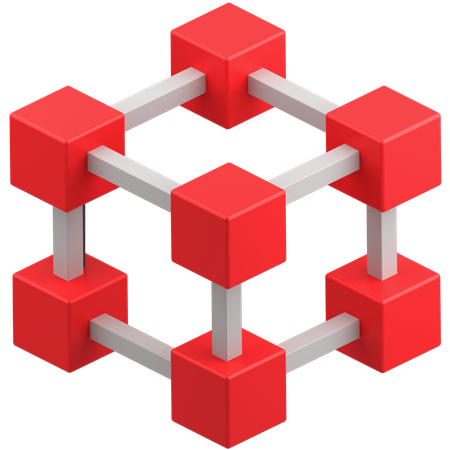 Cadena de bloques  3D Icon