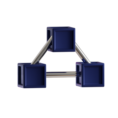 Cadena de bloques  3D Icon