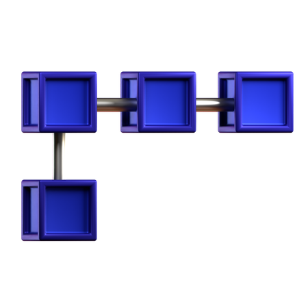 Cadena de bloques  3D Icon