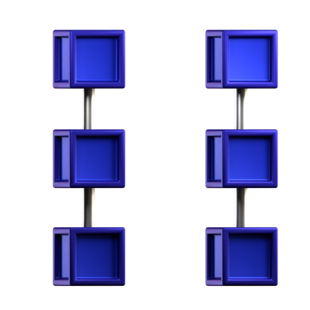 Cadena de bloques  3D Icon