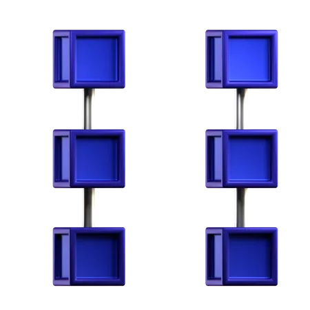 Cadena de bloques  3D Icon