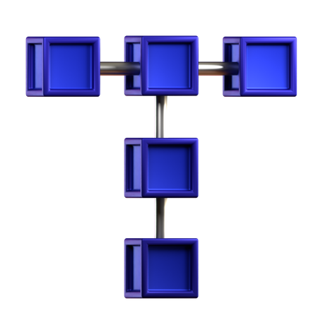 Cadena de bloques  3D Icon