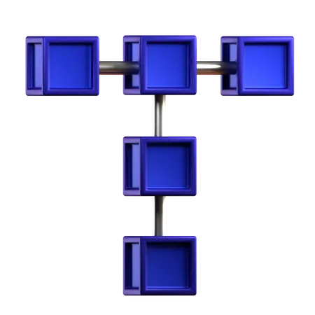 Cadena de bloques  3D Icon