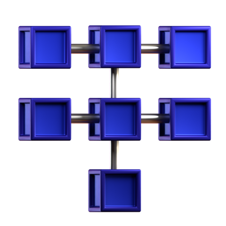 Cadena de bloques  3D Icon