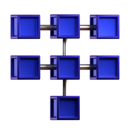 Cadena de bloques  3D Icon