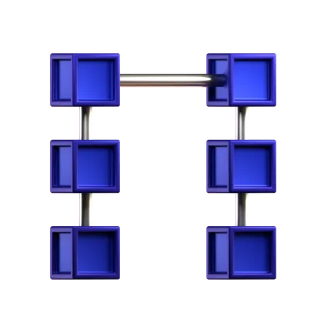 Cadena de bloques  3D Icon