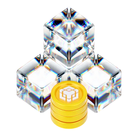 Cadena de bloques binance  3D Icon