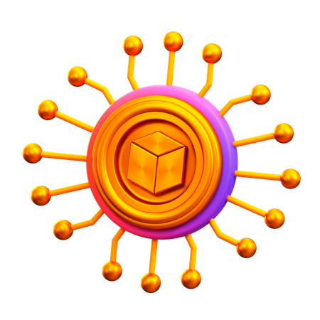 Cadena de bloques NFT  3D Icon