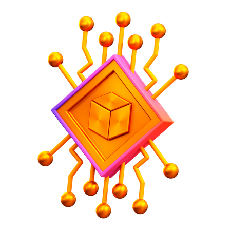 Cadena de bloques NFT  3D Icon