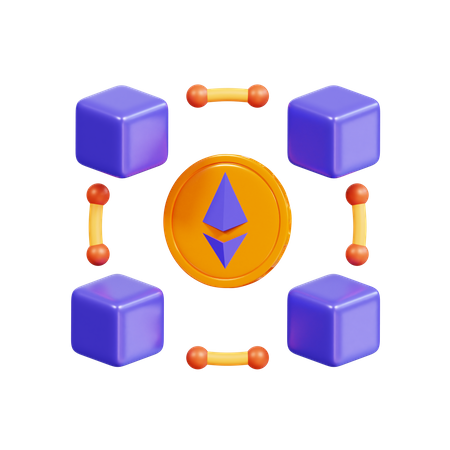 Cadena de bloques NFT  3D Icon