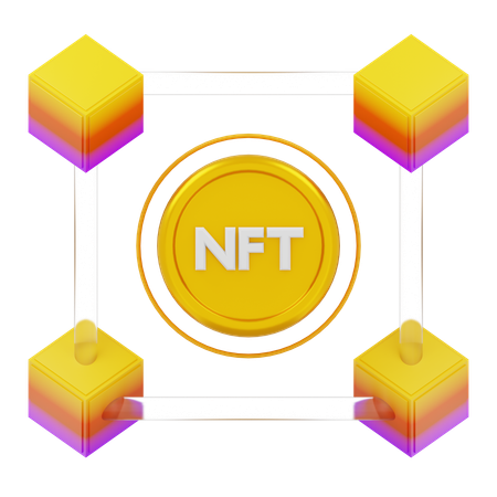 Cadena nft  3D Icon