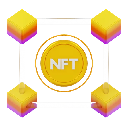 Cadena nft  3D Icon