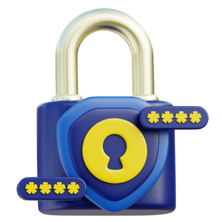 Cadenas avec protection par mot de passe  3D Icon