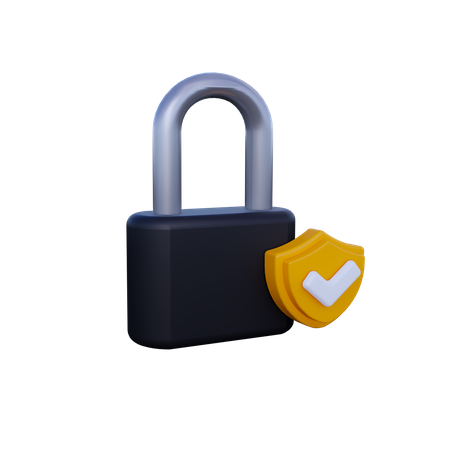 Bouclier de cadenas  3D Icon