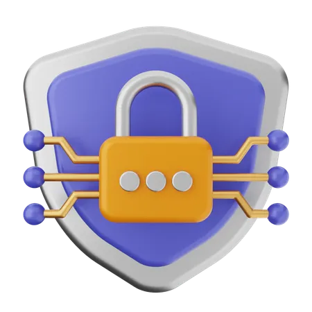 Protection par cadenas  3D Icon