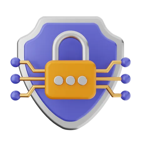 Protection par cadenas  3D Icon