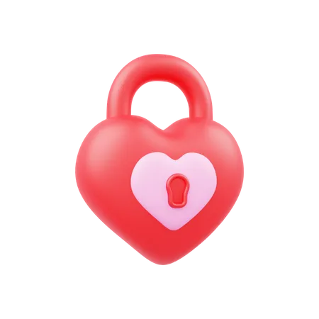 Cadenas coeur  3D Illustration