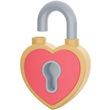 Cadenas coeur  3D Illustration