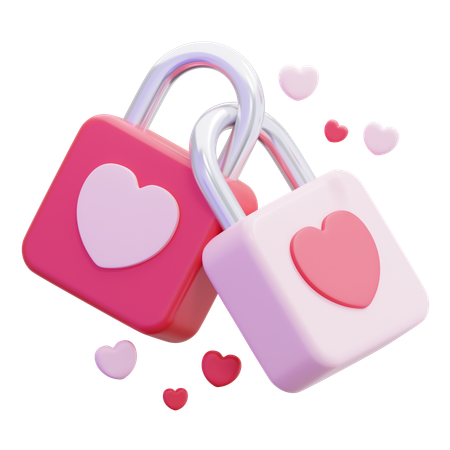 Serrure d'amour  3D Icon