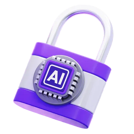 Cadenas de sécurité à intelligence artificielle  3D Icon