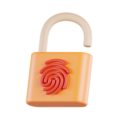 Empreinte digitale du cadenas  3D Icon