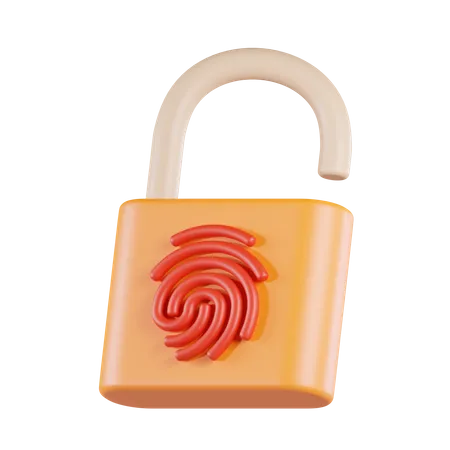 Empreinte digitale du cadenas  3D Icon