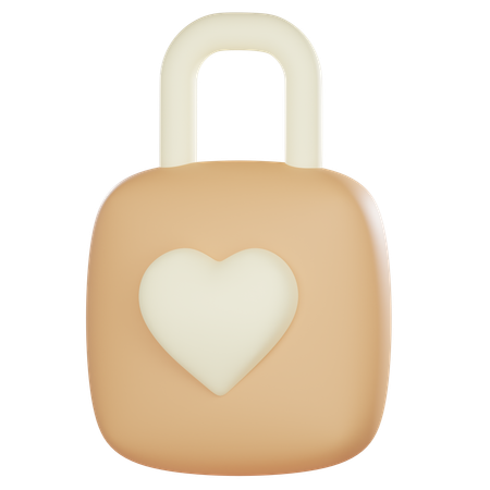 Cadenas en forme de coeur  3D Icon