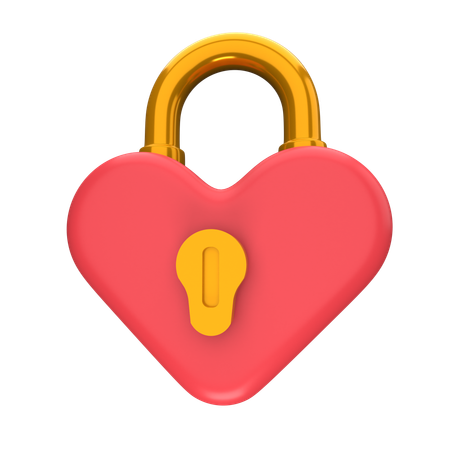 Cadenas en forme de coeur  3D Icon