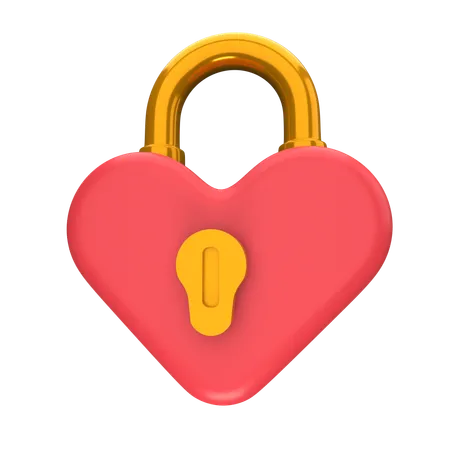 Cadenas en forme de coeur  3D Icon