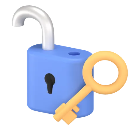 Cadenas et clé  3D Icon