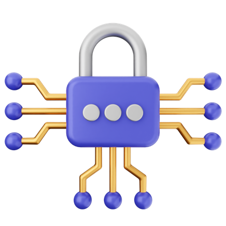 Cadenas de sécurité Internet  3D Icon